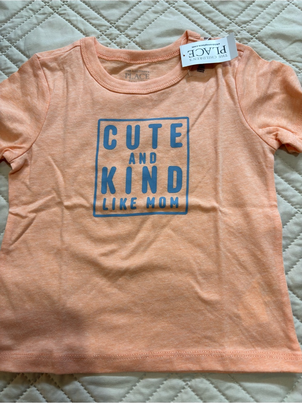 Childrenβs Place 2T 'Cute and Kind' Graphic Tee